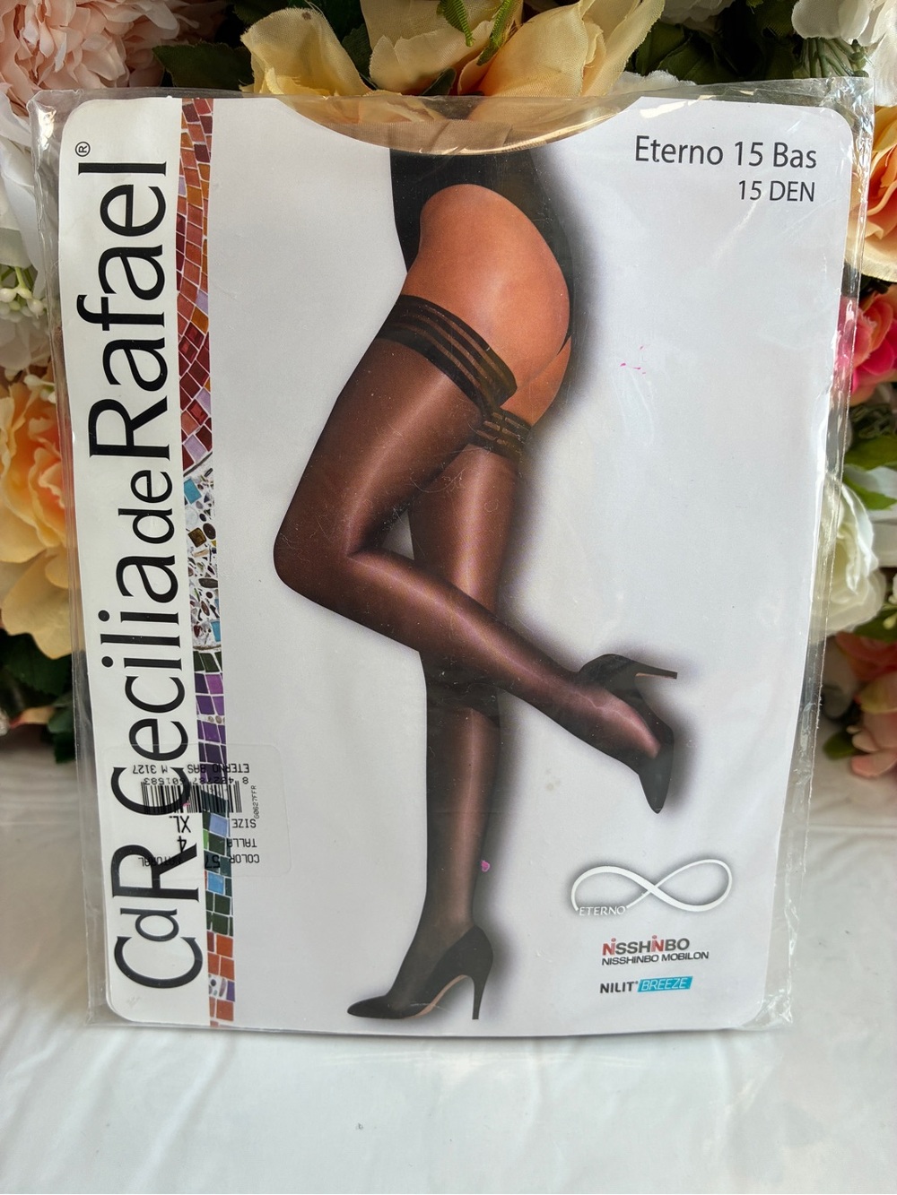 Cecilia de Rafael Eterno 15 Bas Glossy Thigh High Stockings Natural XL 15 Den